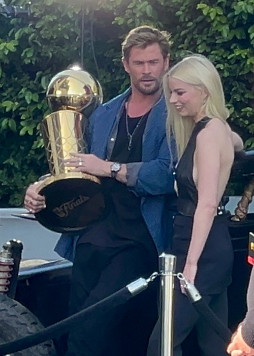 Anya Taylor-Joy Filming NBA Finals Promo in Beverly Hills