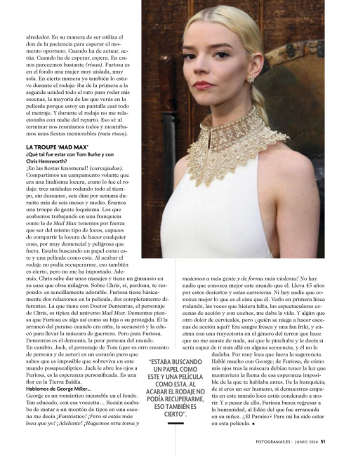 Anya Taylor-Joy in Fotogramas Magazine June 2024 3