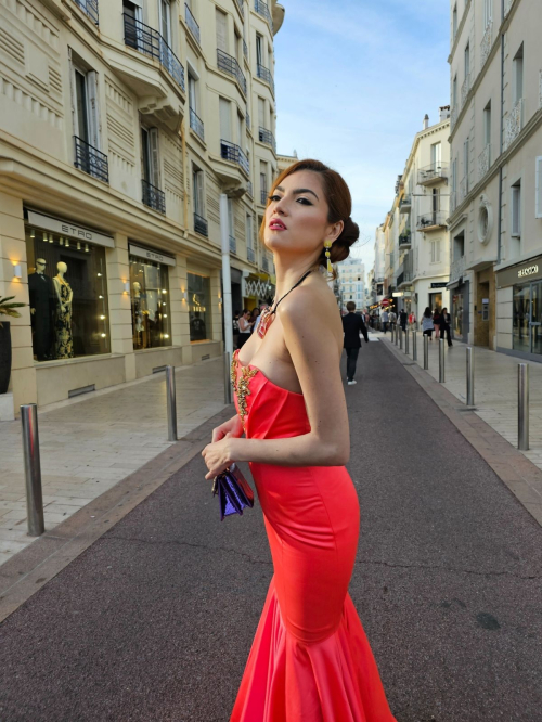 Blanca Blanco Heading to Grand Auditorium Louis Lumiere in Cannes 4