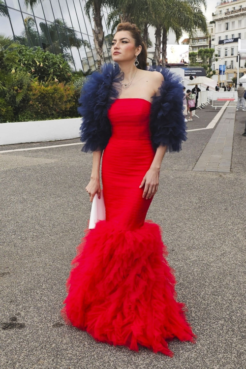 Blanca Blanco Leaves Grand Theater Lumiere in Cannes