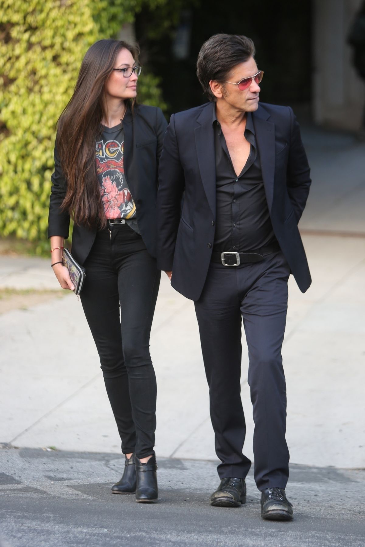 Caitlin McHugh and John Stamos Arrives at Netflix is a Joke Appearance Laugh Factory West Hollywood