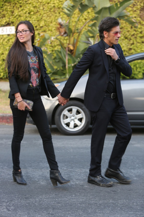 Caitlin McHugh and John Stamos Arrives at Netflix is a Joke Appearance Laugh Factory West Hollywood 2