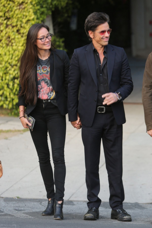 Caitlin McHugh and John Stamos Arrives at Netflix is a Joke Appearance Laugh Factory West Hollywood 6