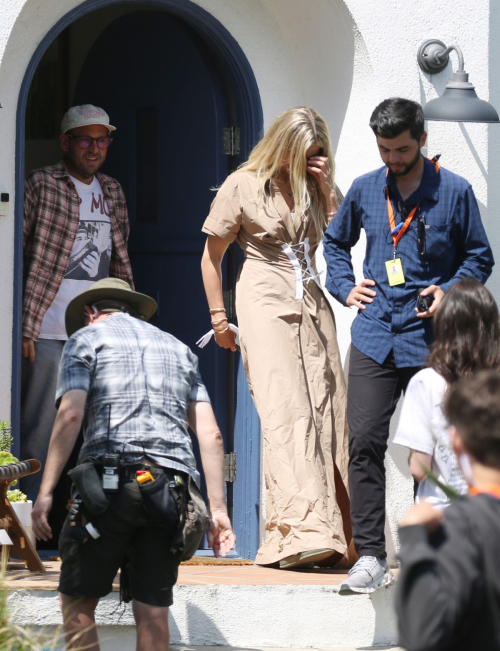 Cameron Diaz on Set of Apple’s Outcome in Los Angeles 3