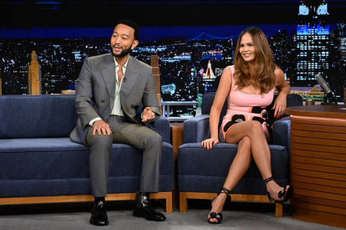 Chrissy Teigen and John Legend at The Tonight Show Starring Jimmy Fallon 2