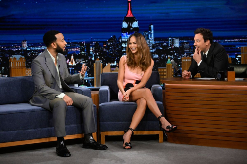 Chrissy Teigen and John Legend at The Tonight Show Starring Jimmy Fallon 5