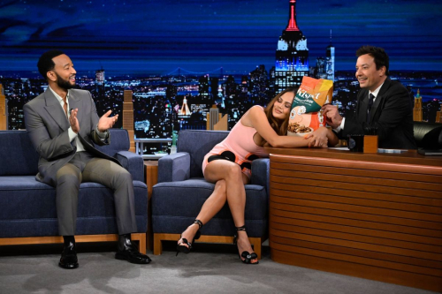 Chrissy Teigen and John Legend at The Tonight Show Starring Jimmy Fallon 6