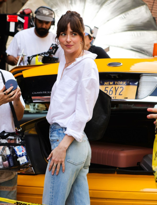 Dakota Johnson Filming Materialists in New York 9