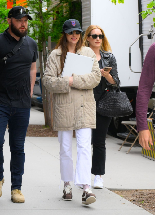 Dakota Johnson Filming Materialists in Tribeca New York 1