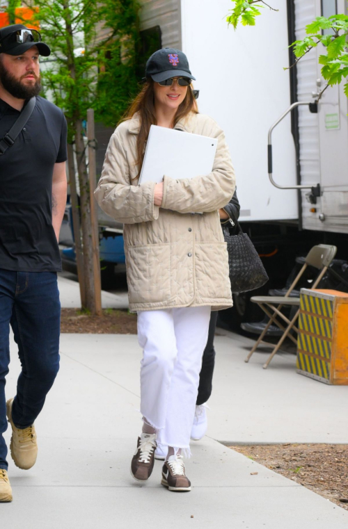 Dakota Johnson Filming Materialists in Tribeca New York 4