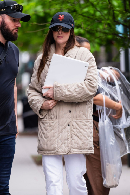 Dakota Johnson Filming Materialists in Tribeca New York 5