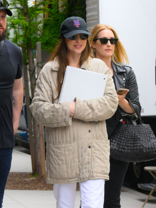 Dakota Johnson Filming Materialists in Tribeca New York 6