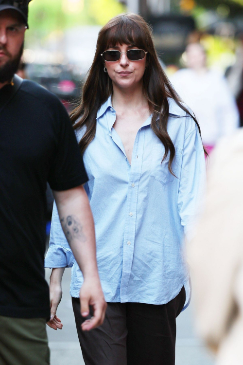 Dakota Johnson on the Set of Materialists in New York