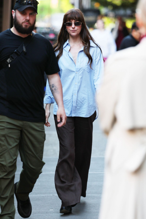 Dakota Johnson on the Set of Materialists in New York 2