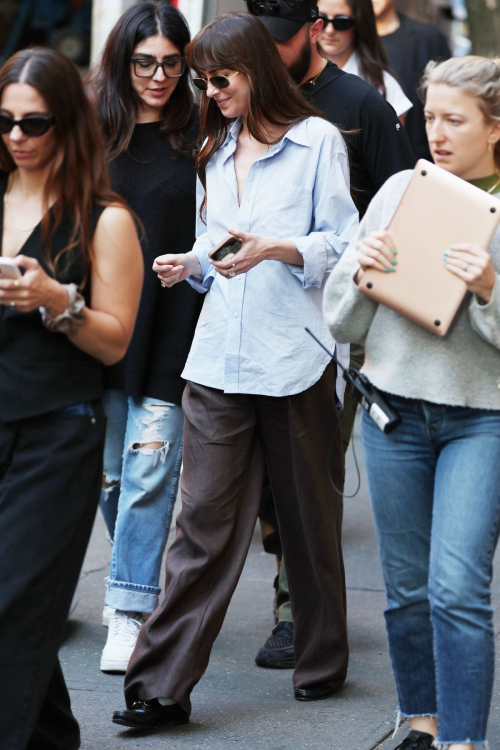 Dakota Johnson on the Set of Materialists in New York 3