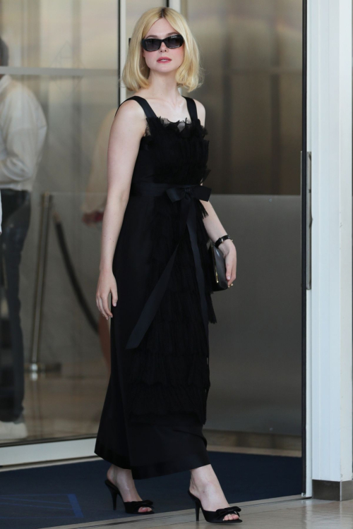 Elle Fanning Leaves Hotel Martinez in Cannes 2