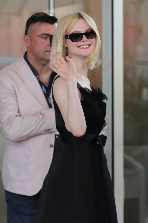 Elle Fanning Leaves Hotel Martinez in Cannes 4