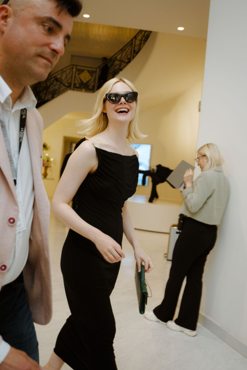 Elle Fanning Out for Dinner at Martinez Hotel in Cannes