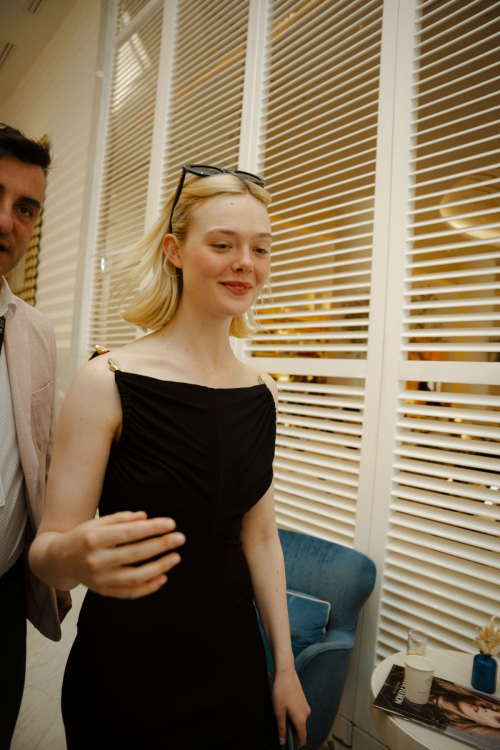 Elle Fanning Out for Dinner at Martinez Hotel in Cannes 2