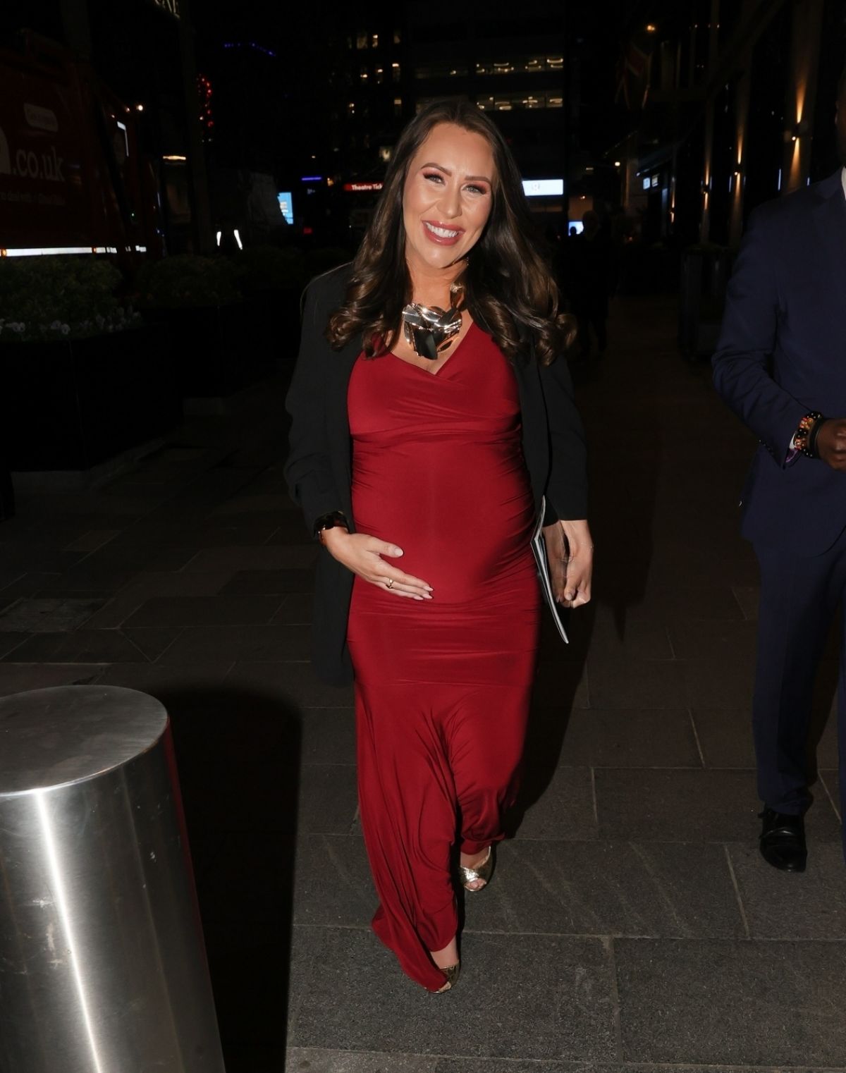 Ellie Phillips Pregnant at Variety Club Showbusiness Awards in London