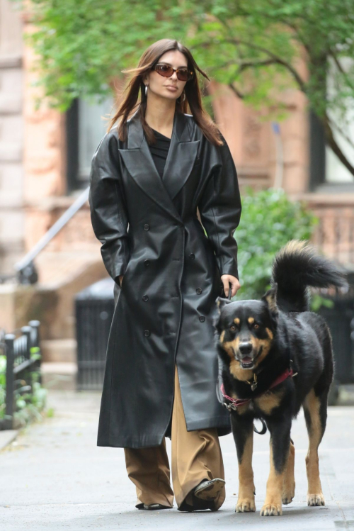 Emily Ratajkowski Out with Dog Colombo in New York 5