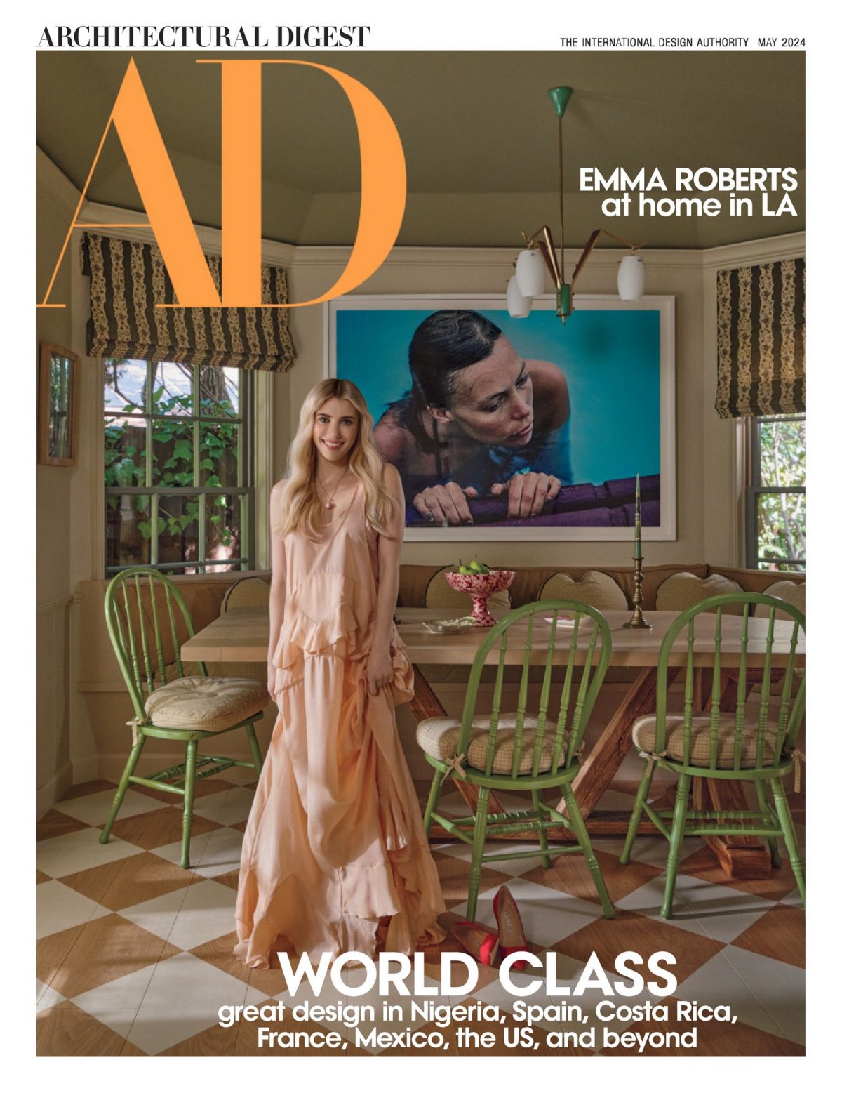 Emma Roberts in Architectural Digest April 2024