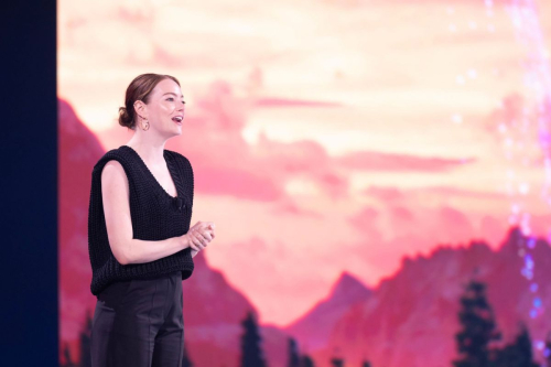 Emma Stone at Disney Upfront in New York 1