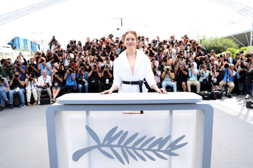 Emma Stone at Kinds of Kindness Photocall at 77th Cannes Film Festival 6