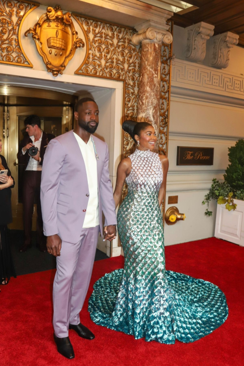 Gabrielle Union and Dwyane Wade Leave Hotel for Met Gala in New York