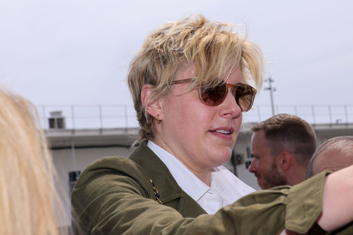 Greta Gerwig Arrives at Nice Airport 77th Cannes Film Festival