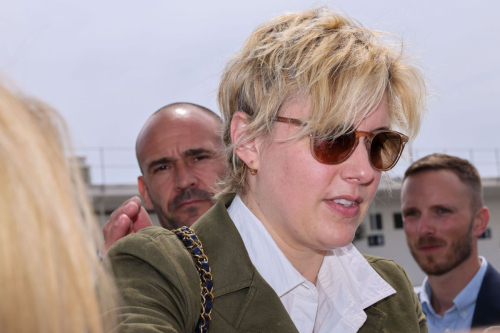 Greta Gerwig Arrives at Nice Airport 77th Cannes Film Festival 1