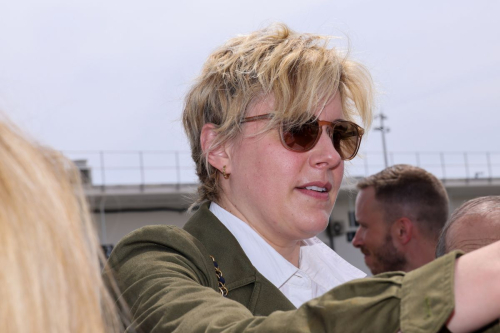 Greta Gerwig Arrives at Nice Airport 77th Cannes Film Festival 4