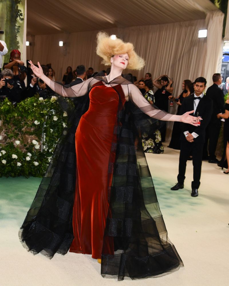 Gwendoline Christie at Met Gala Sleeping Beauties Celebration in New York