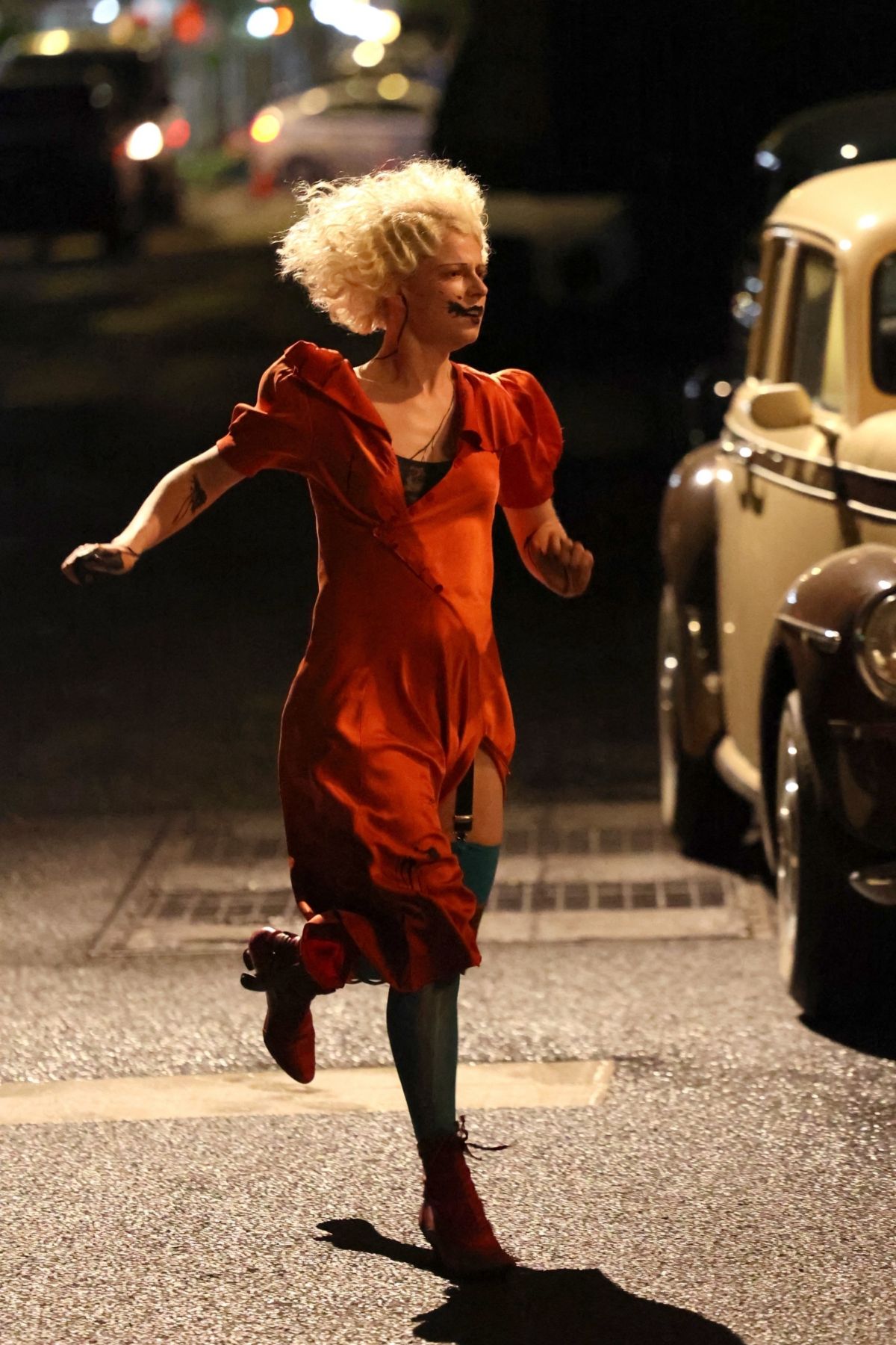 Jessie Buckley on Set of The Bride in New York