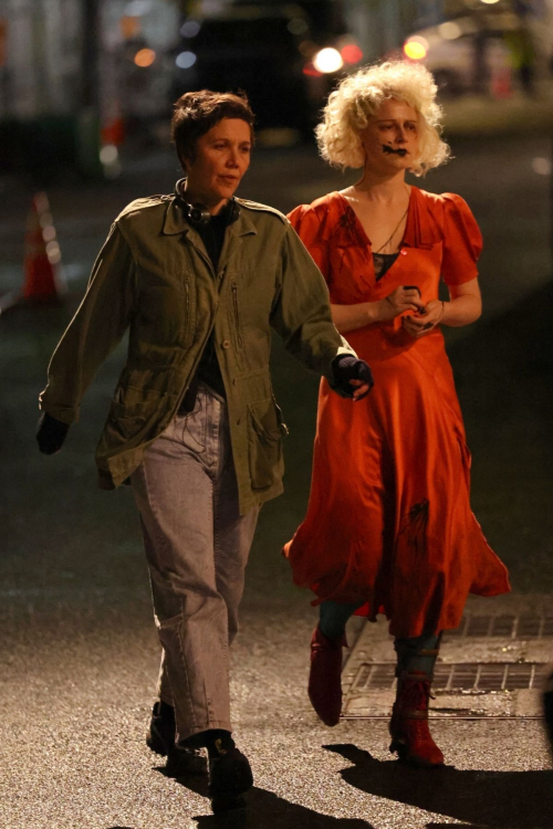 Jessie Buckley on Set of The Bride in New York 2