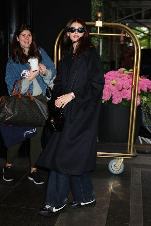 Kaia Gerber at Carlyle Hotel for Met Gala Fitting in New York 6