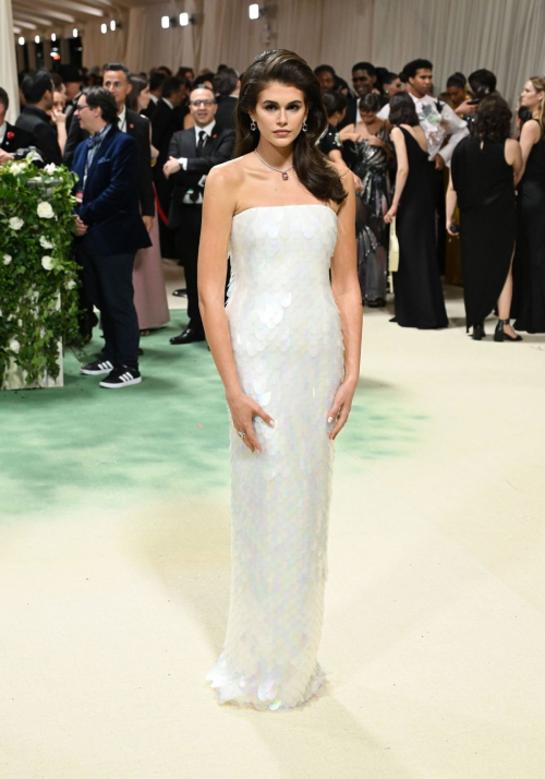 Kaia Gerber at Met Gala Celebrating Sleeping Beauties in New York