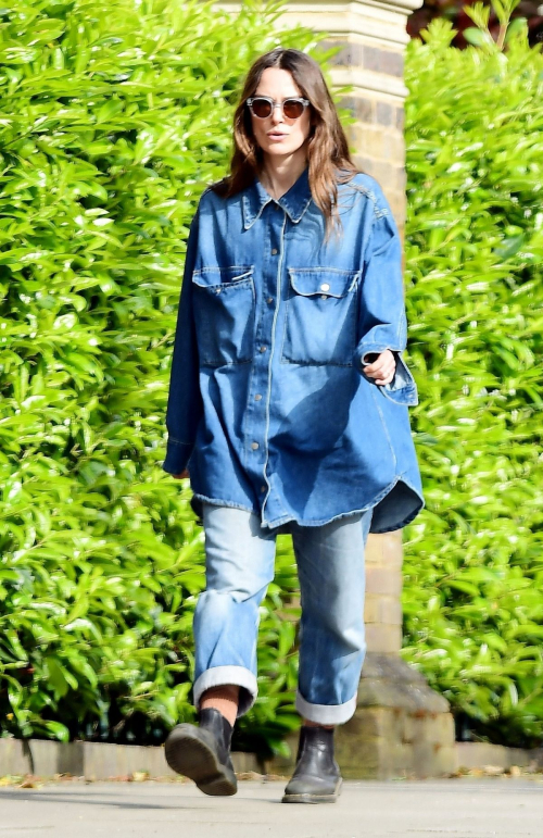 Keira Knightley in Double Denim Out in London 5