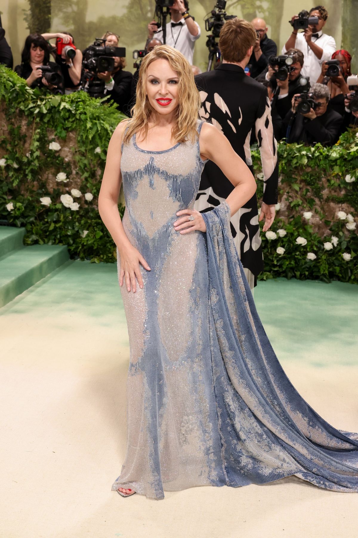 Kylie Minogue at Met Gala Celebrating Sleeping Beauties in New York