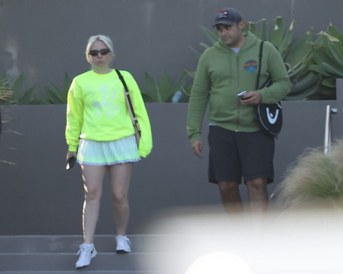 Lady Gaga and Michael Polansky Leave Tennis Match in Malibu 1