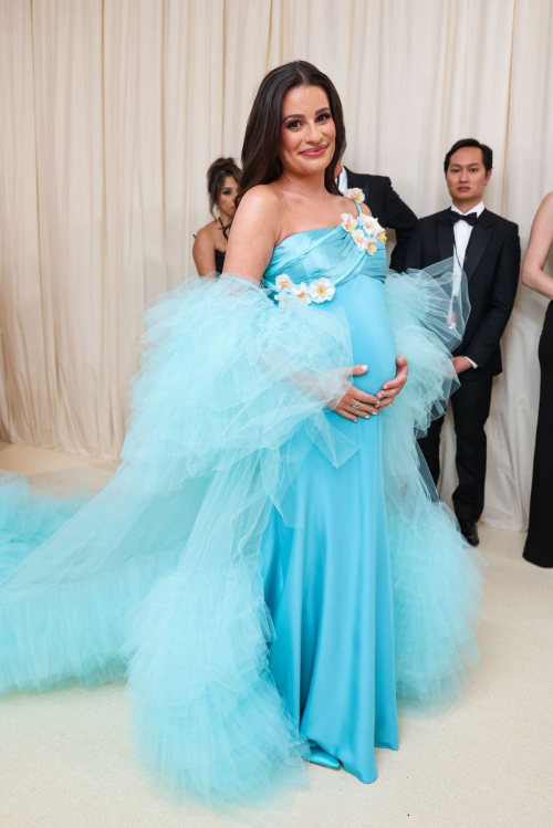 Lea Michele Pregnant at Met Gala Celebrating Sleeping Beauties in New York