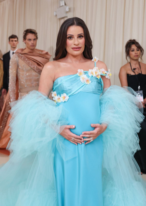 Lea Michele Pregnant at Met Gala Celebrating Sleeping Beauties in New York 2