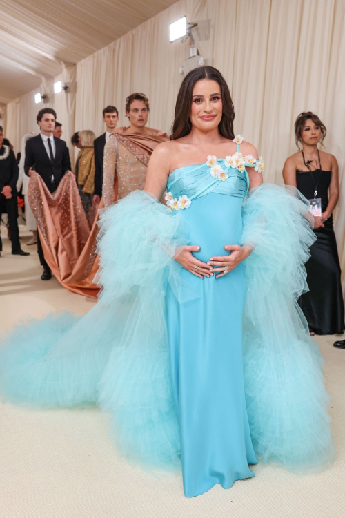 Lea Michele Pregnant at Met Gala Celebrating Sleeping Beauties in New York 3