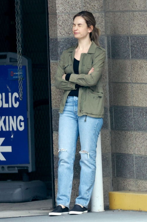 Lily James on the Set of Swiped in Los Angeles 6