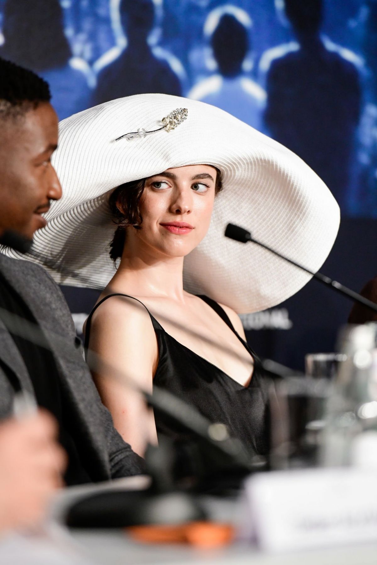 Margaret Qualley at Kinds of Kindness Press Conference at 77th Cannes Film Festival