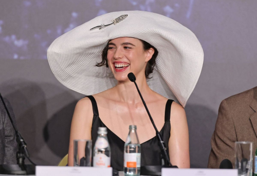 Margaret Qualley at Kinds of Kindness Press Conference at 77th Cannes Film Festival 2