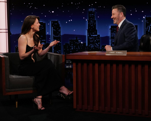 Melissa Benoist at Jimmy Kimmel Live in Hollywood 2