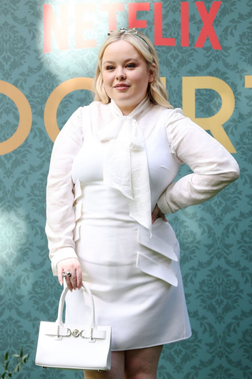 Nicola Coughlan at Bridgerton Season 3 Photocall in Milan 2