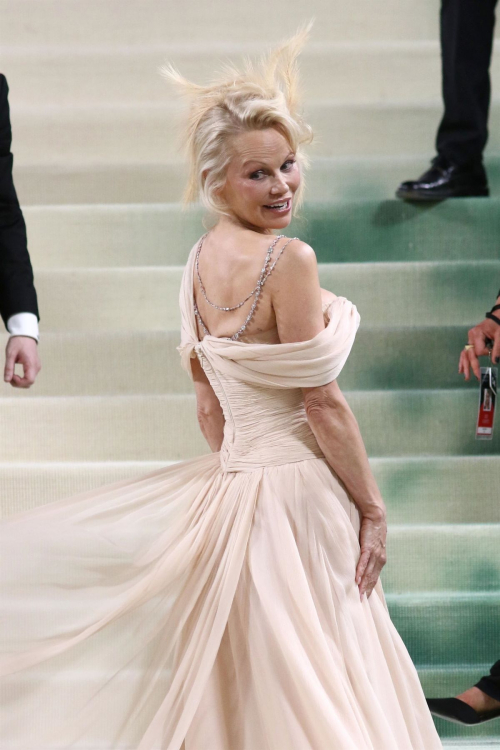 Pamela Anderson at Met Gala Celebrating Sleeping Beauties in New York