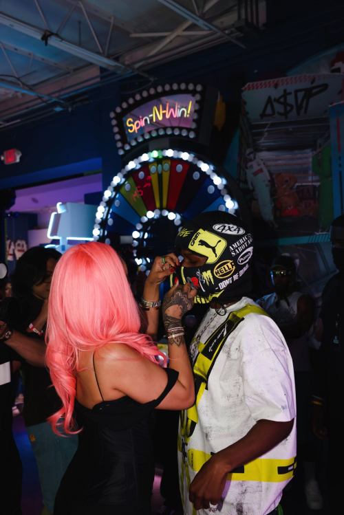 Rihanna at A$AP Rocky X Puma Pop-up Shop at Miami Race Weekend 2